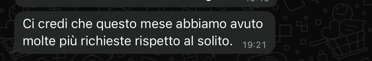 Più richieste rispetto al solito questo mese